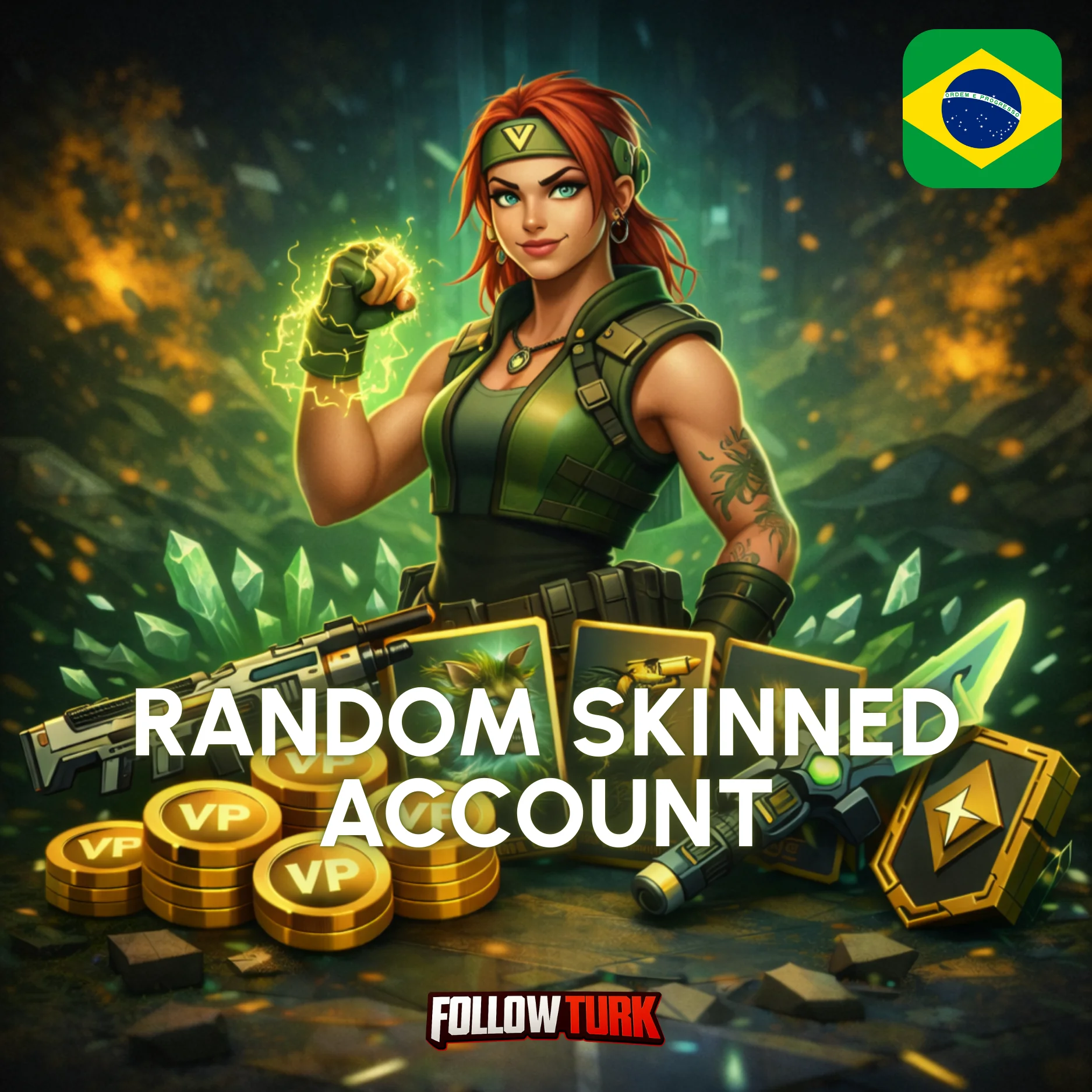 BR - Conta Aleatória Skinnada do Brasil - Acesso Total - FollowTurk