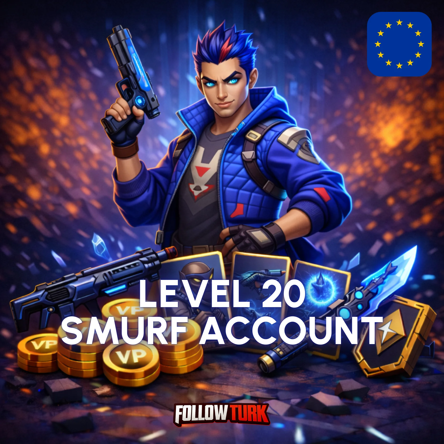 Conta Smurf Europeia (EU) do Valorant - FollowTurk
