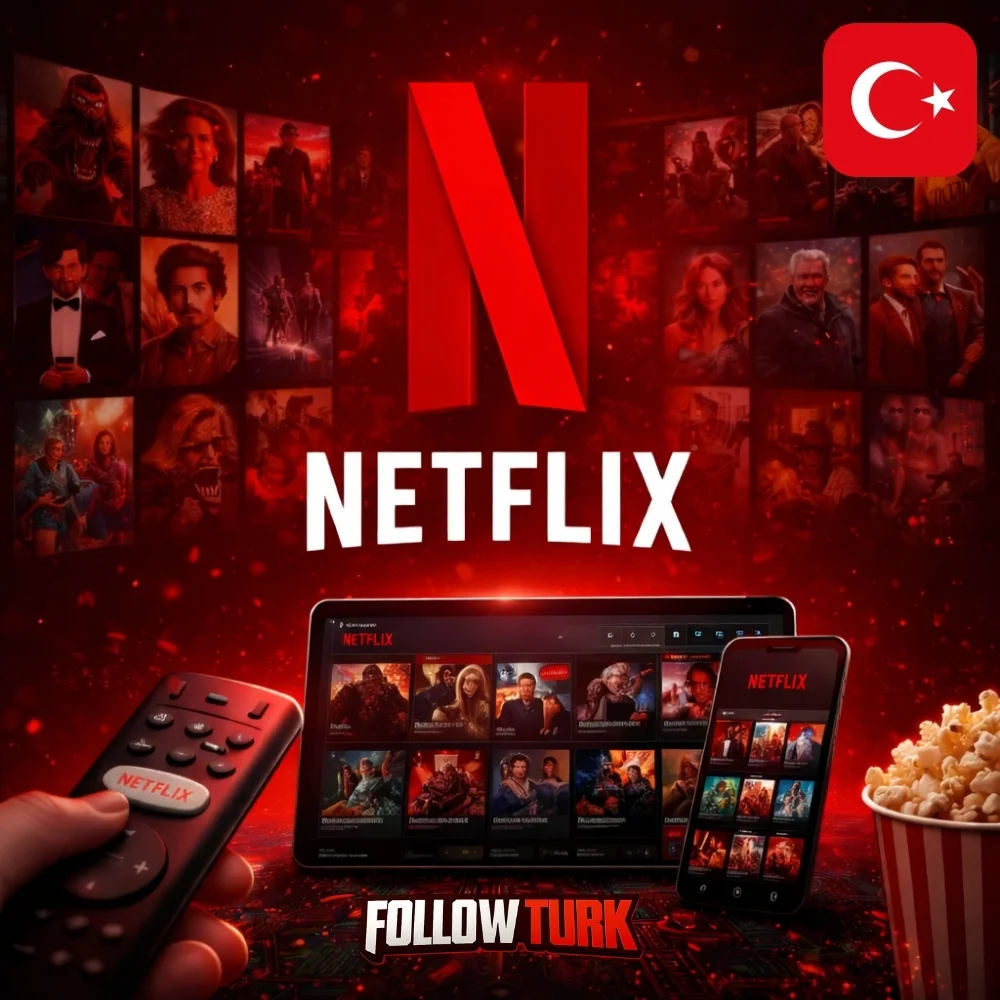 Netflix Turquia - Gift Card em TL - FollowTurk