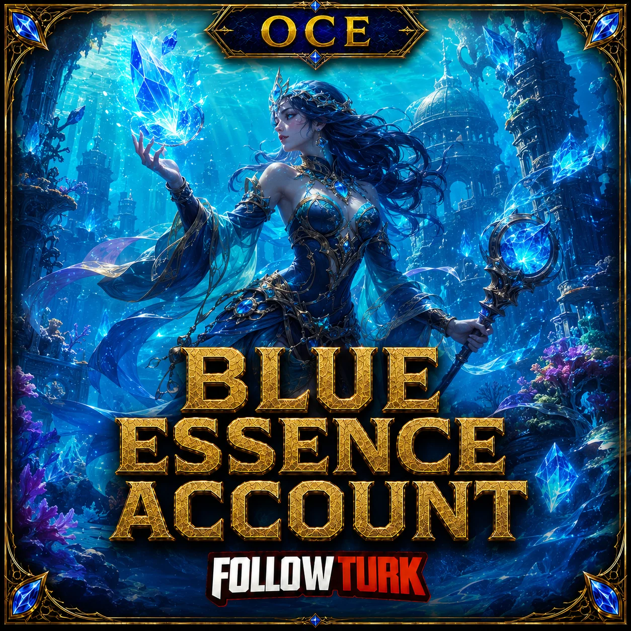 Conta OCE com Essência Azul - FollowTurk
