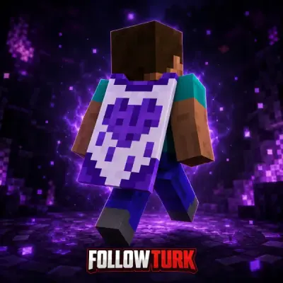 Capa Purple Heart - Chave Minecraft