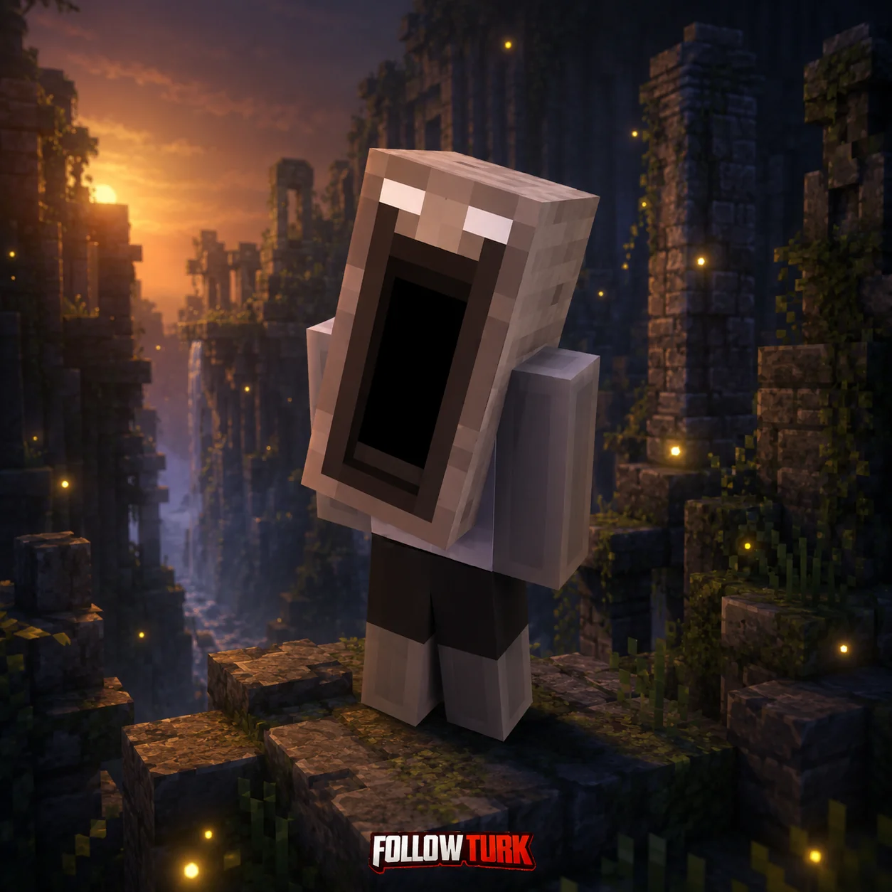 Máscara do Observador - Chave Minecraft - FollowTurk