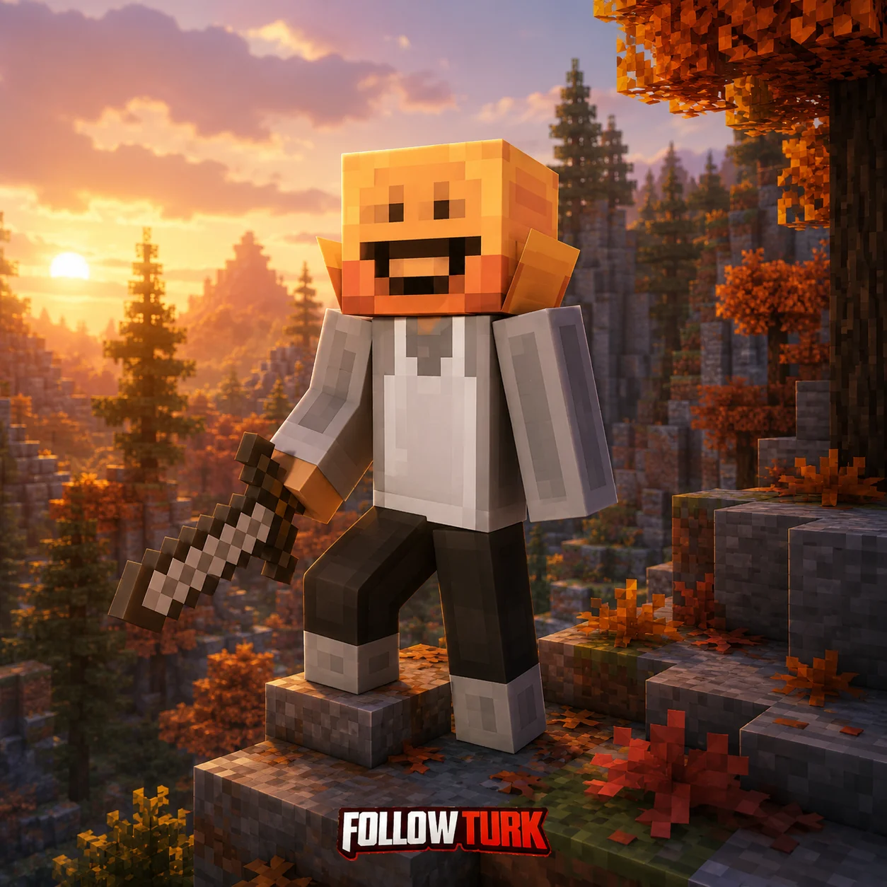 Capacete de Retenção de Foco - Minecraft Key - FollowTurk