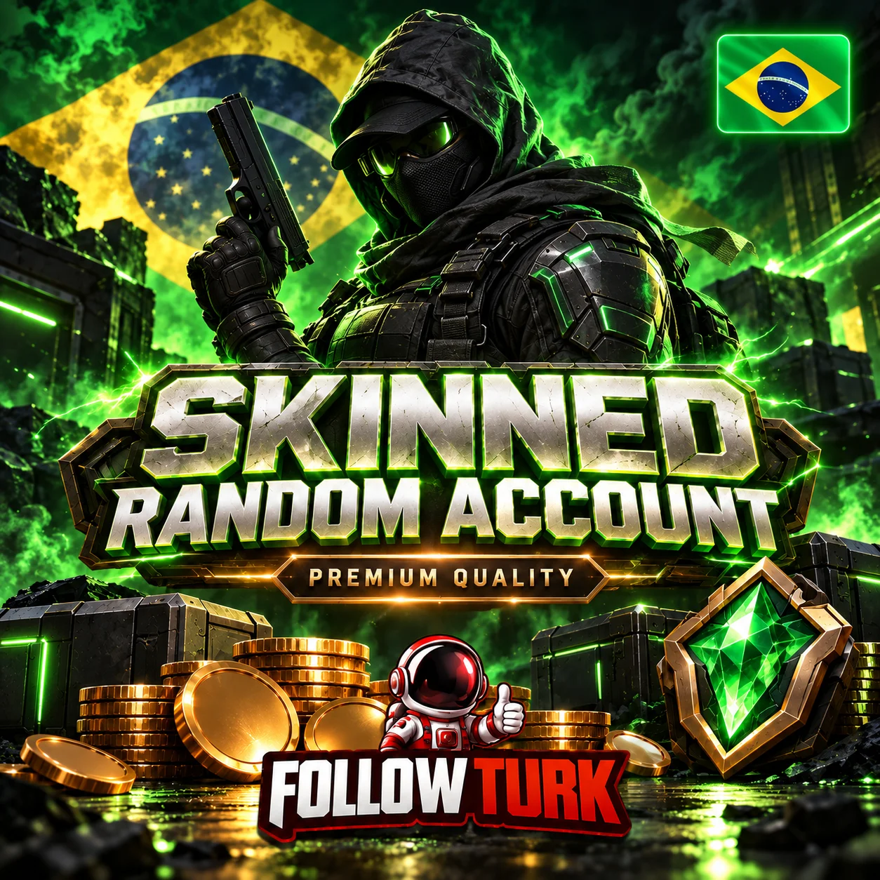 BR - Conta Aleatória Skinnada do Brasil - Acesso Total - FollowTurk