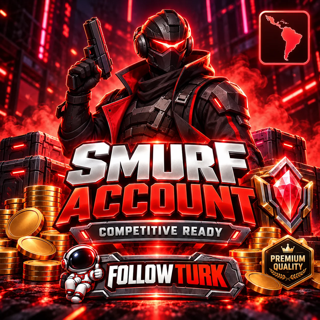 Conta Smurf da América Latina (LA) - FollowTurk