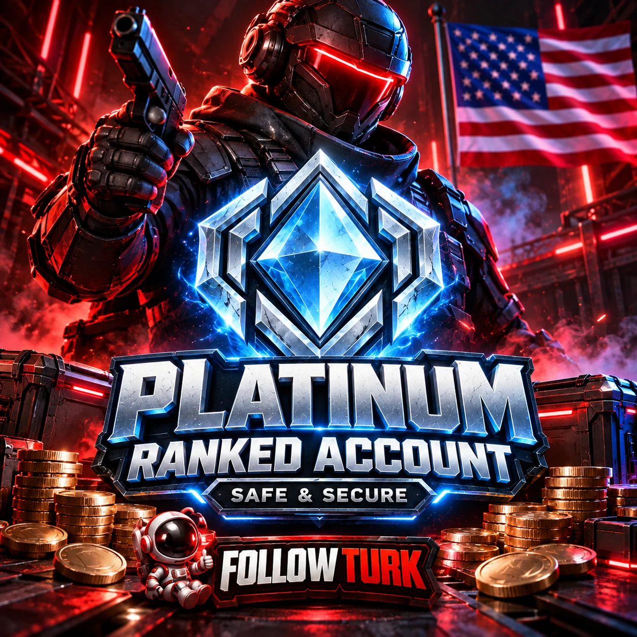 Conta Platina NA - Valo Ranqueada - FollowTurk